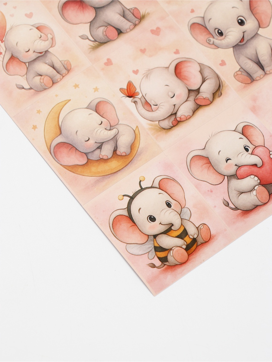 Наклейки "слоник" а6