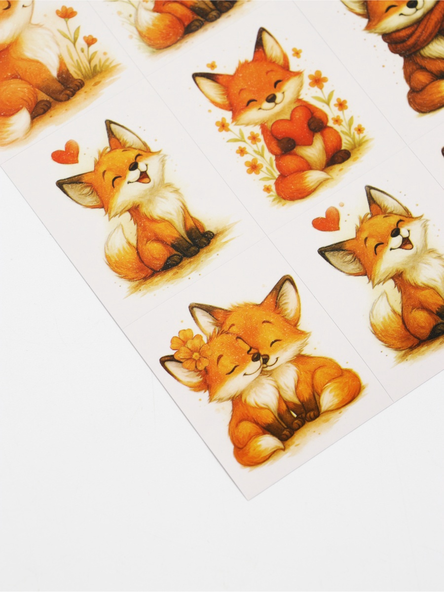 Наклейки "лисёнок" а6