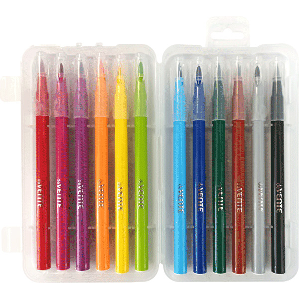 Фломастеры 12цв. (devente) вент.колп.,пл/бл.