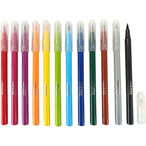 Фломастеры 12цв. (devente) вент.колп.,пл/бл.