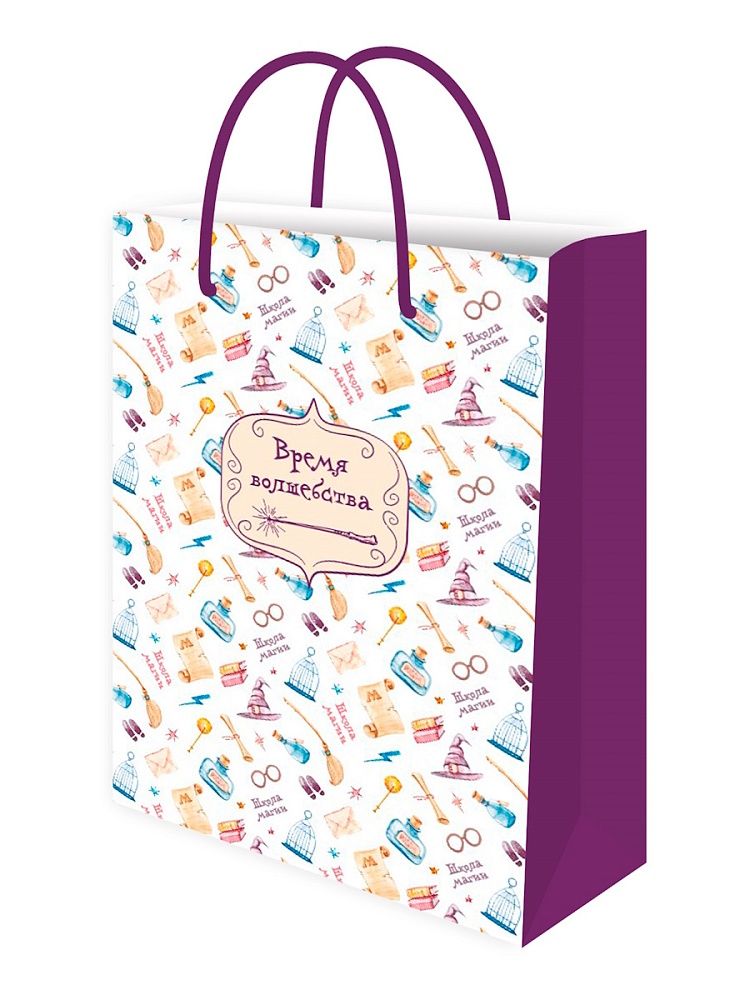 Пакет подарочный "время волшебства" (32х45х10см)