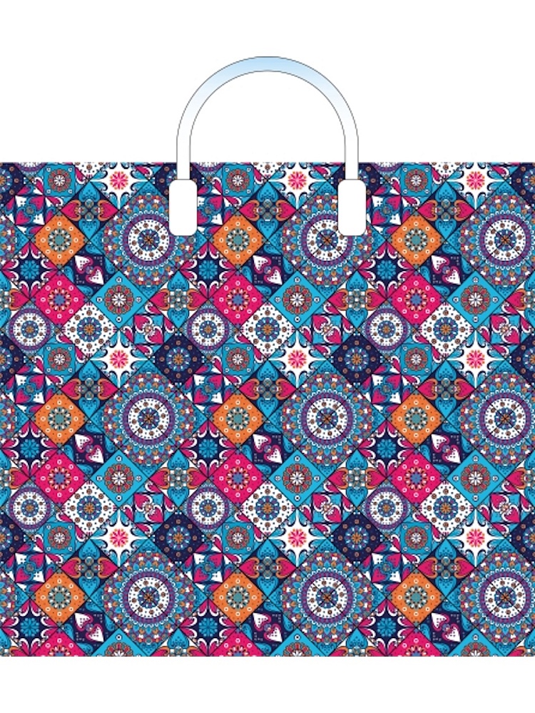 Пакет универсальный 38х34см "калейдоскоп" пл.ручка 90мкм