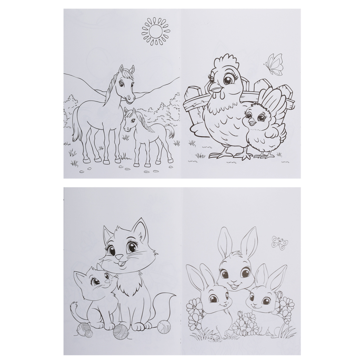 Раскраска "мама и малыш" а5 (кокос)