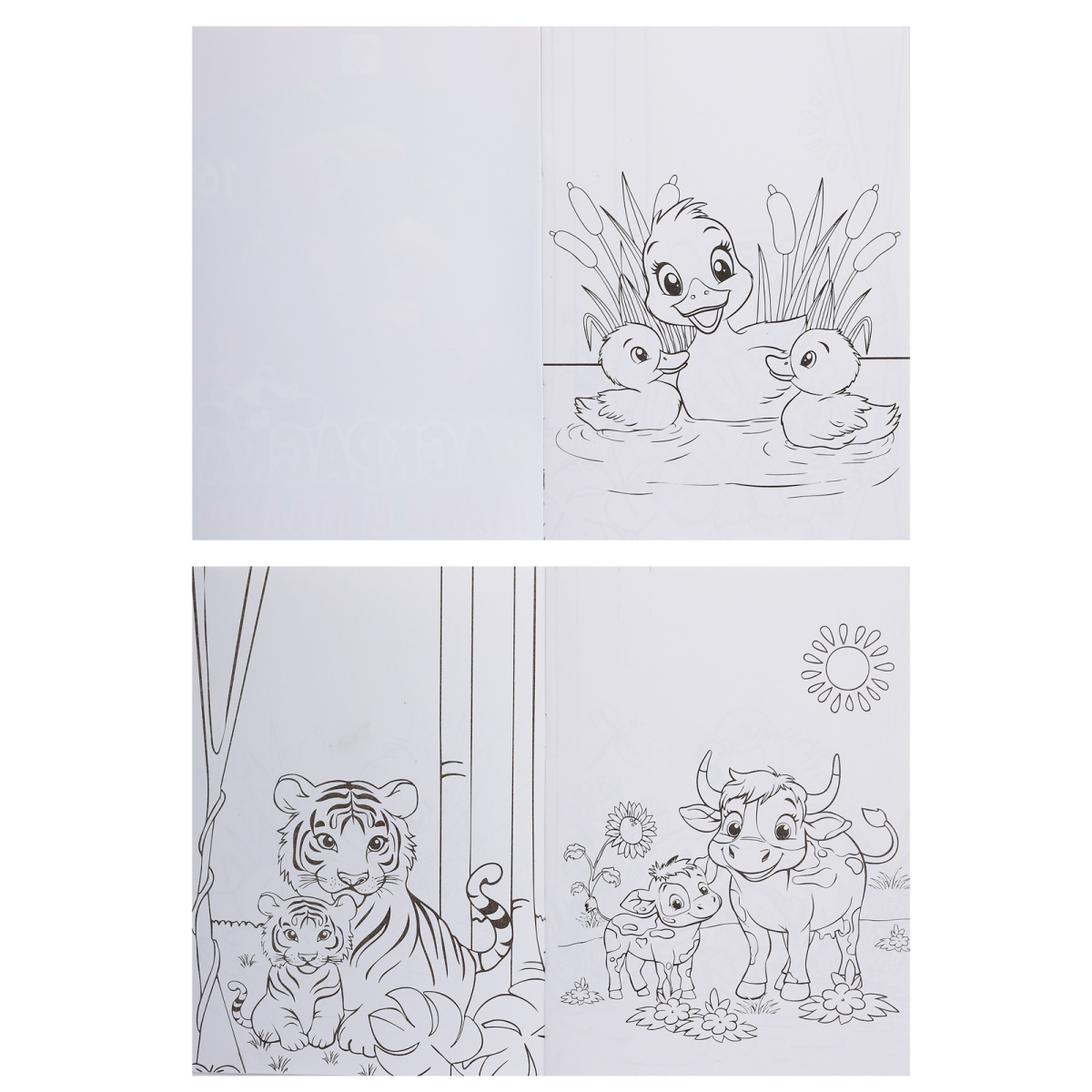 Раскраска "мама и малыш" а5 (кокос)