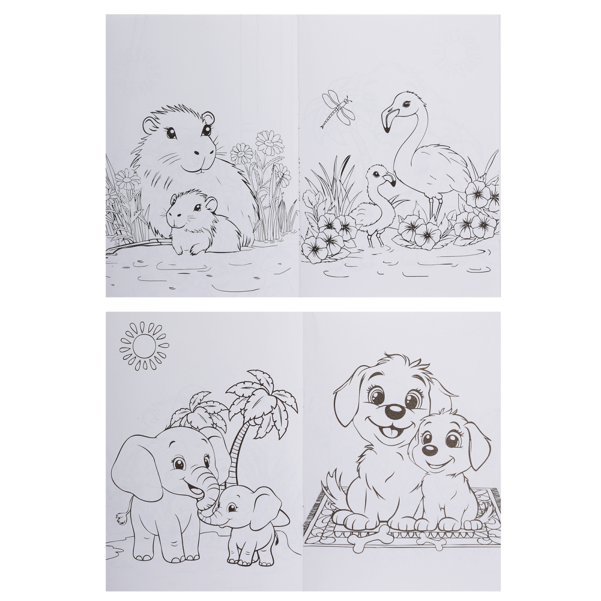 Раскраска "мама и малыш" а5 (кокос)