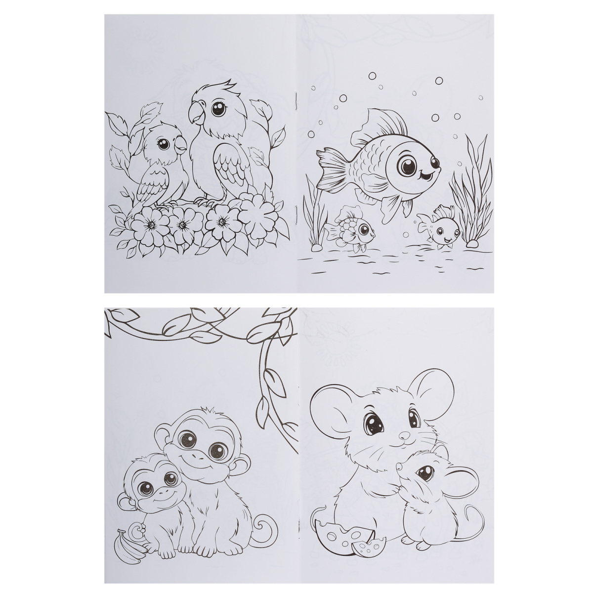 Раскраска "мама и малыш" а5 (кокос)