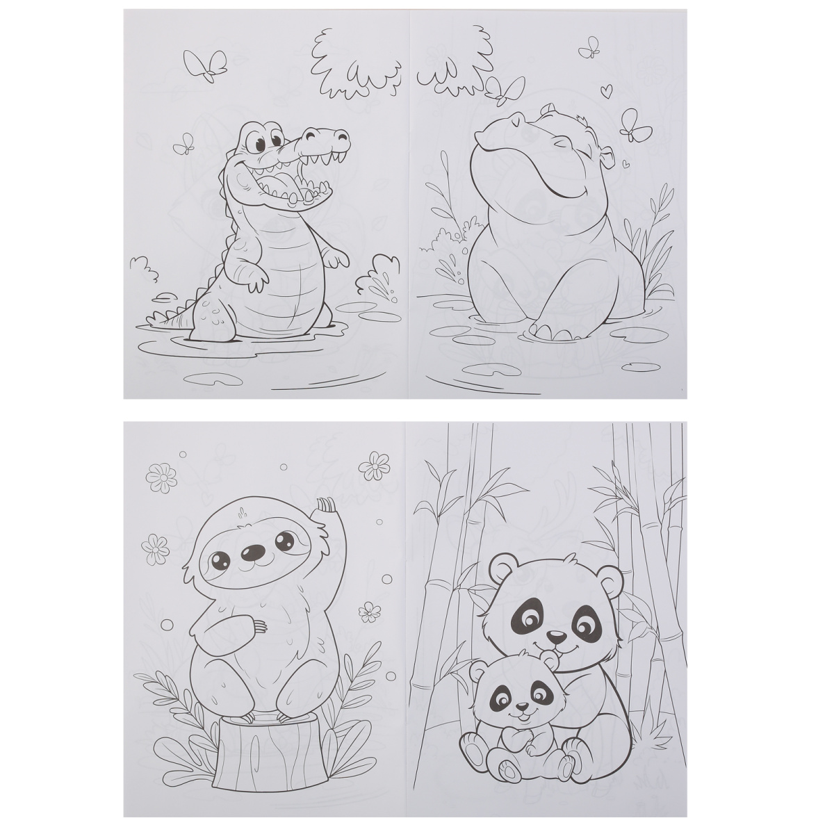 Раскраска "зоопарк" а4 (кокос)