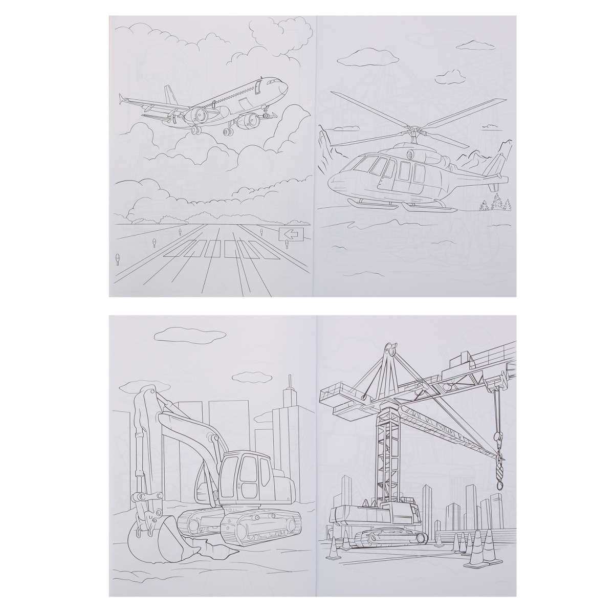 Раскраска "важный транспорт" а4 (кокос)