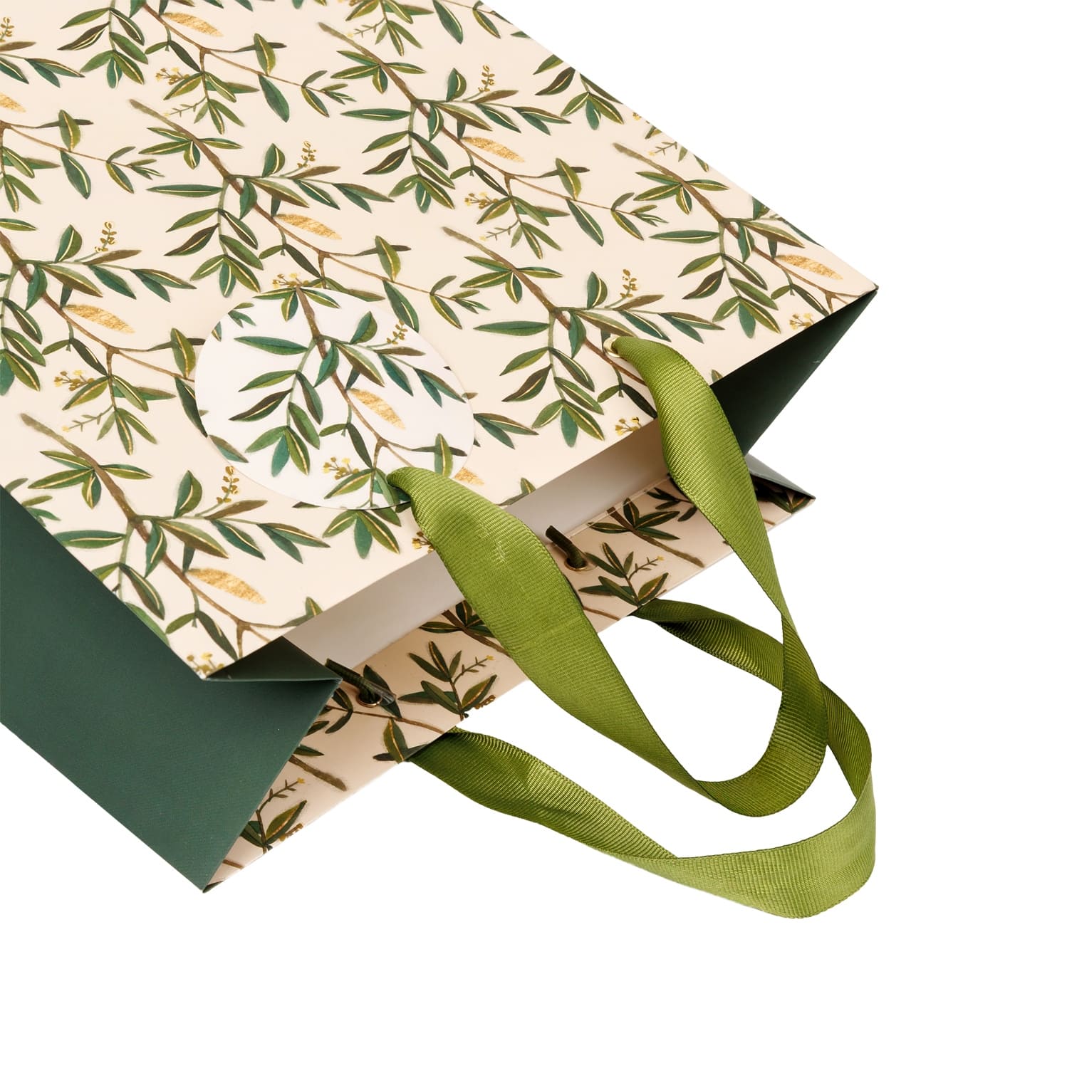Пакет подарочный "flora. олива" (26х32х13см)