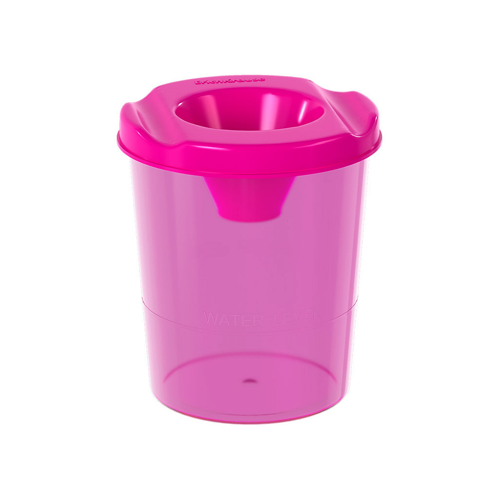 Стакан для кистей "непроливайка" erich krause neon роз. тониров.