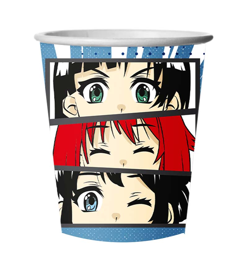 Стакан бумажный "аниме" 250мл 10шт
