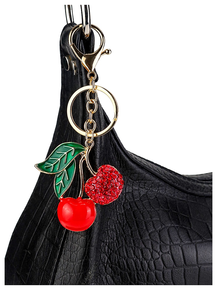 Брелок "вишенки" золотистый 4,5х5см