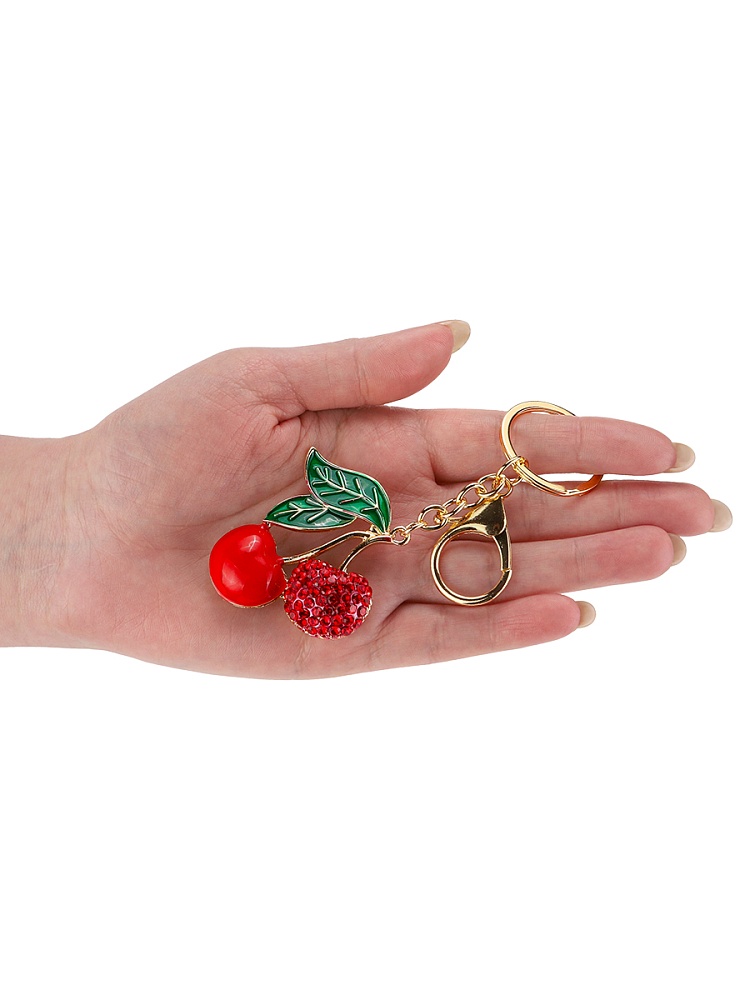Брелок "вишенки" золотистый 4,5х5см