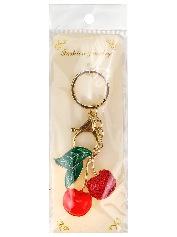 Брелок "вишенки" золотистый 4,5х5см