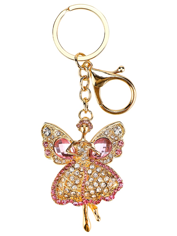 Брелок "цветочная фея" золотистый 6,5х5см