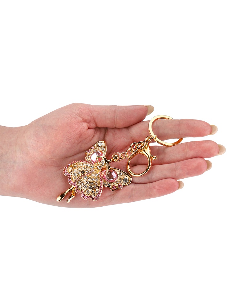 Брелок "цветочная фея" золотистый 6,5х5см