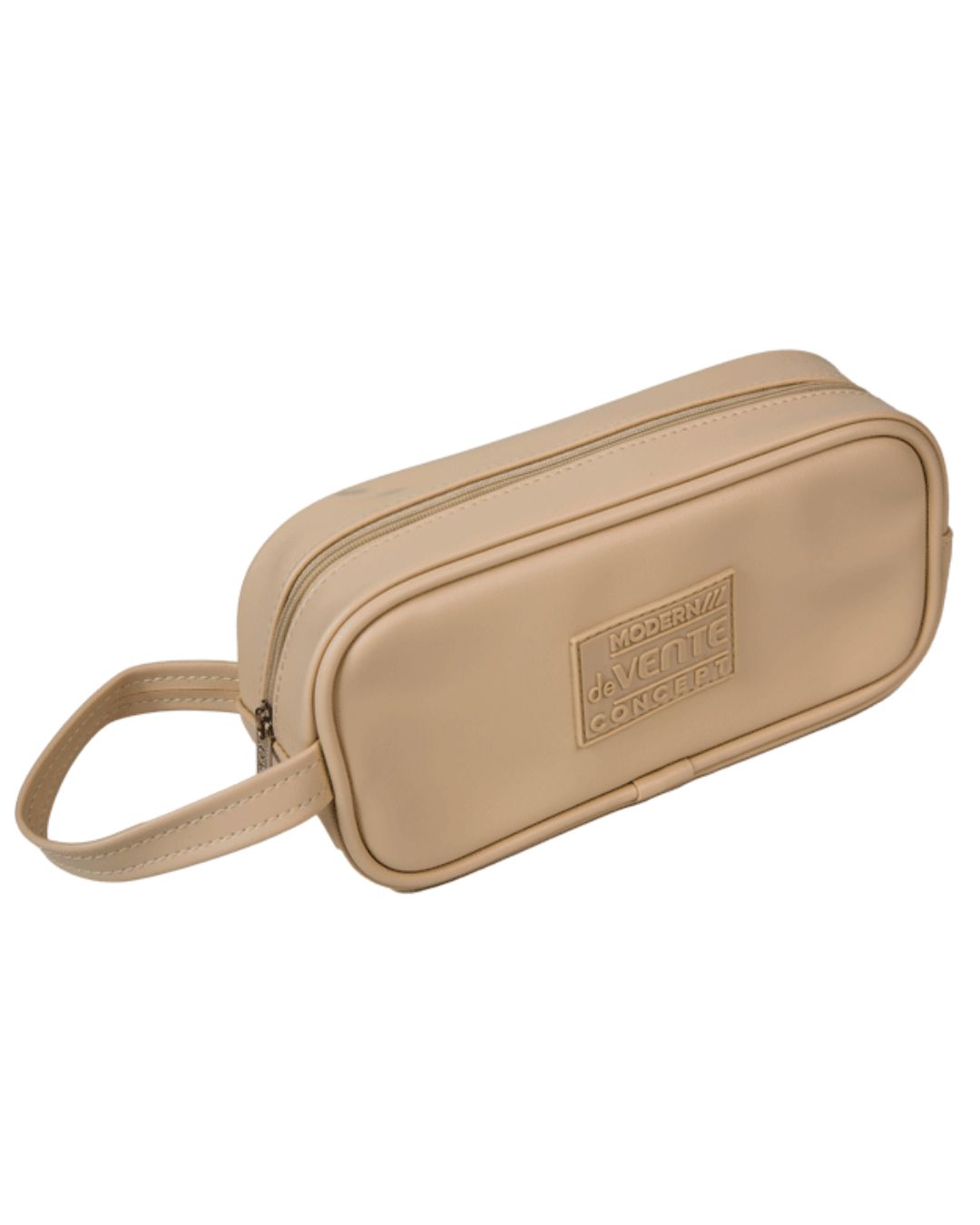 Пенал овал на молнии devente "modern concept soft" бежевый 210х105х55мм кож.зам.