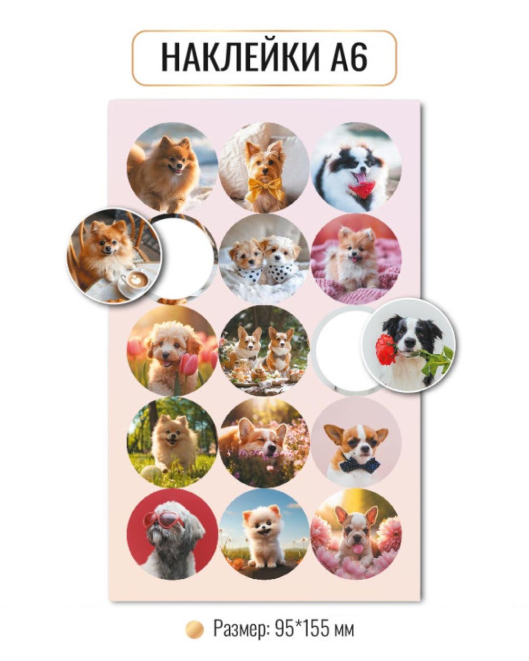 Наклейки "собаки" а6