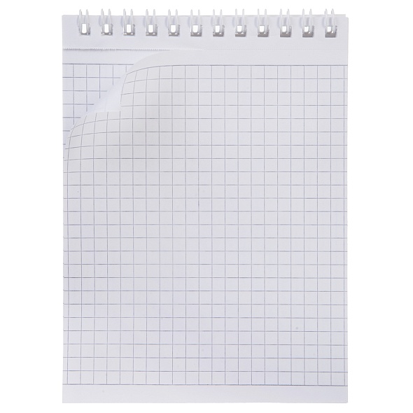 Блокнот а6 гребень 40л. кл. metallic чёрный (hatber)