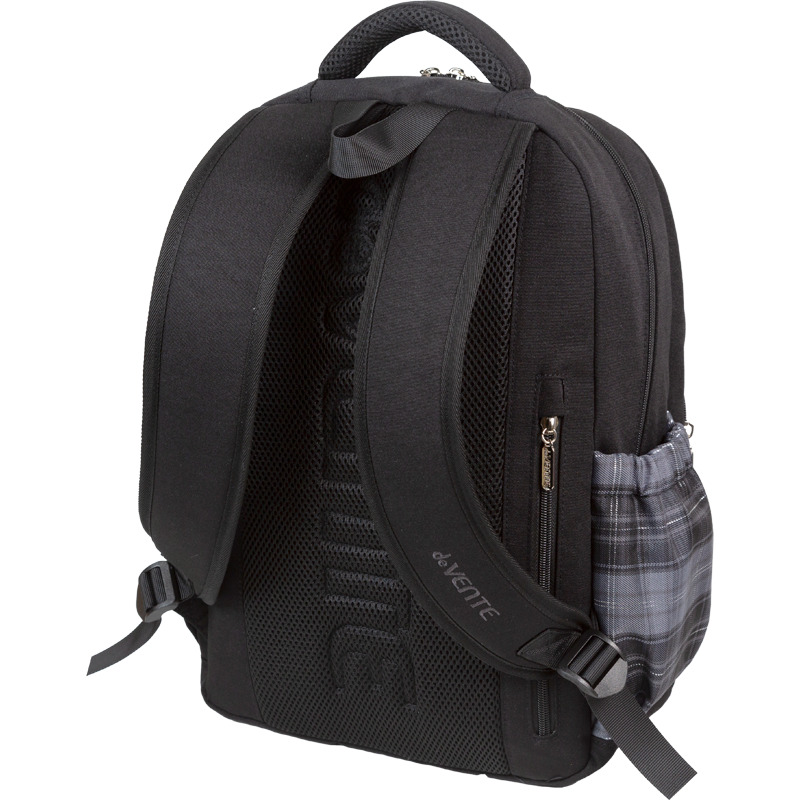 Рюкзак devente "me. black" чёрный 42х31х20см упл.спинка+брелок