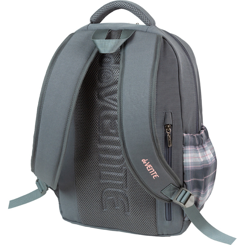 Рюкзак devente "me. gray" cерый 42х31х20см упл.спинка+брелок
