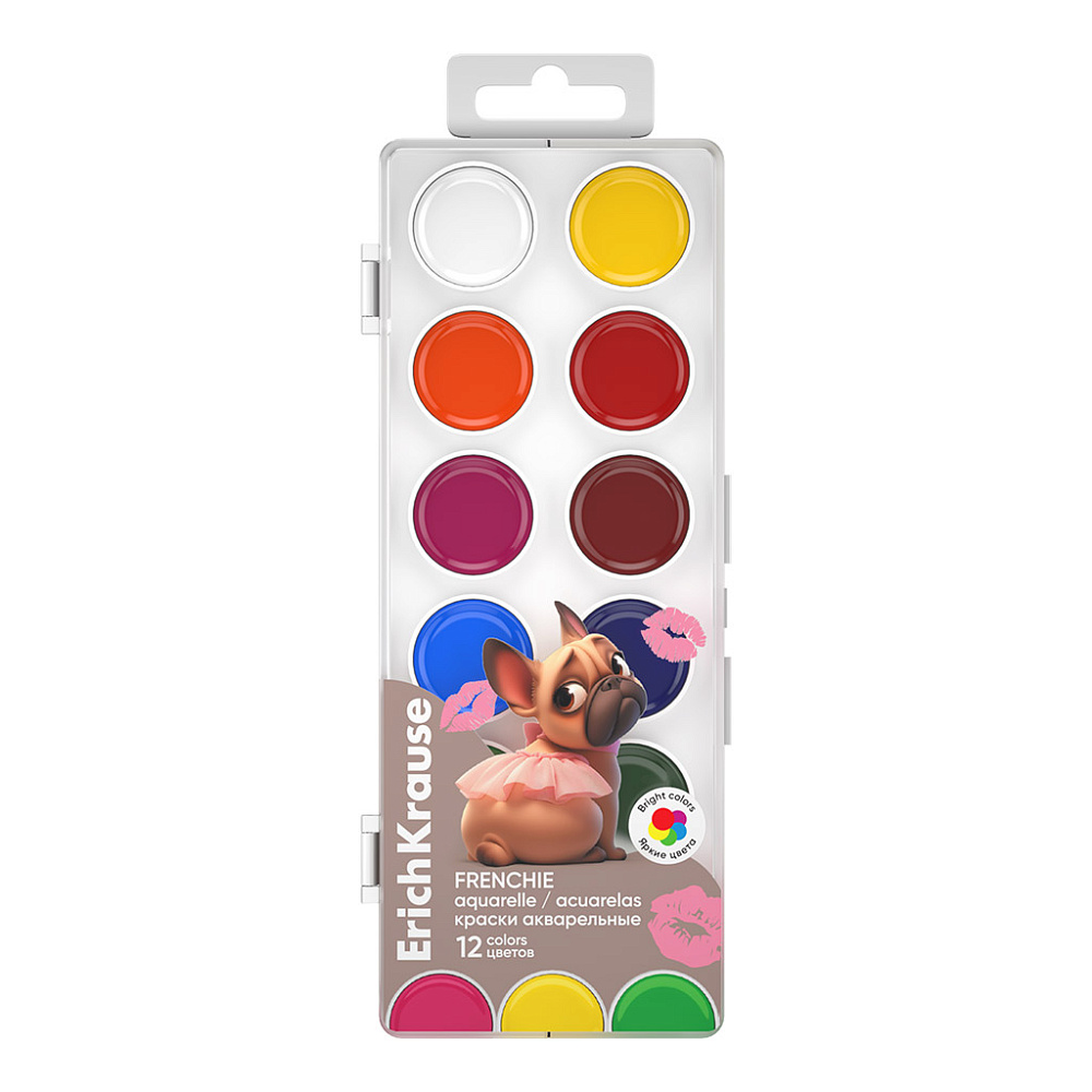 Краски акварельные "frenchie" (erich krause) 12цв. пл/уп.