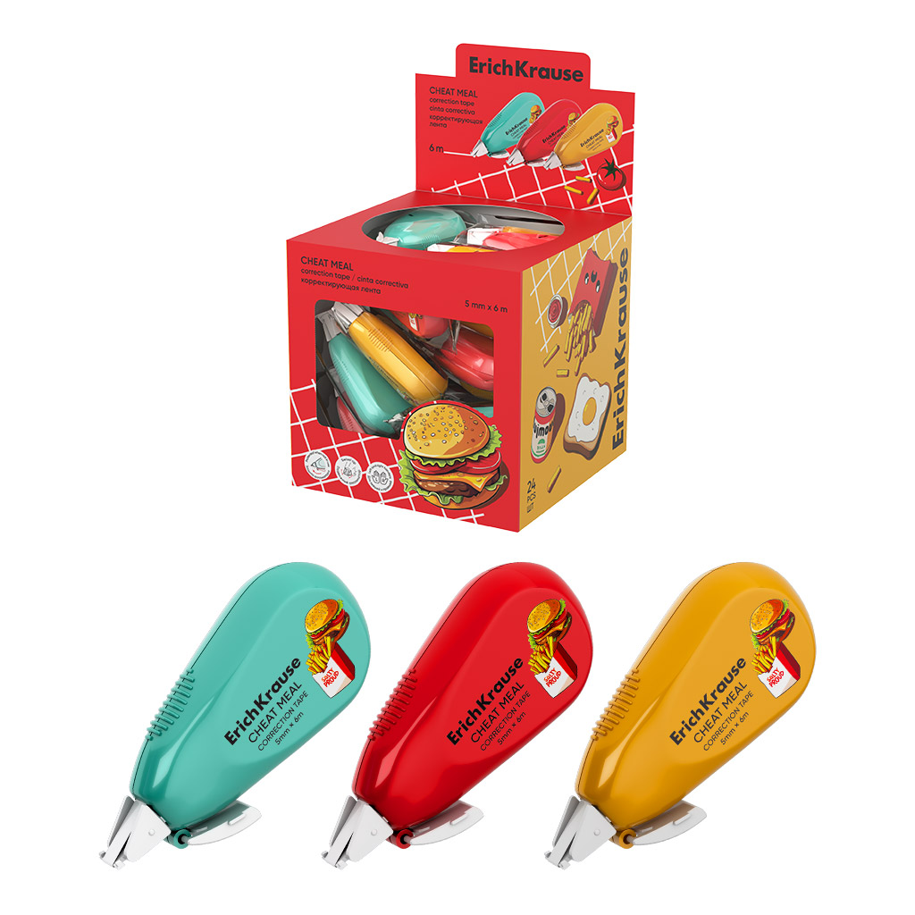 Корректирующая лента erich krausе "easymask flip cheat meal" 5ммх6м асс-т