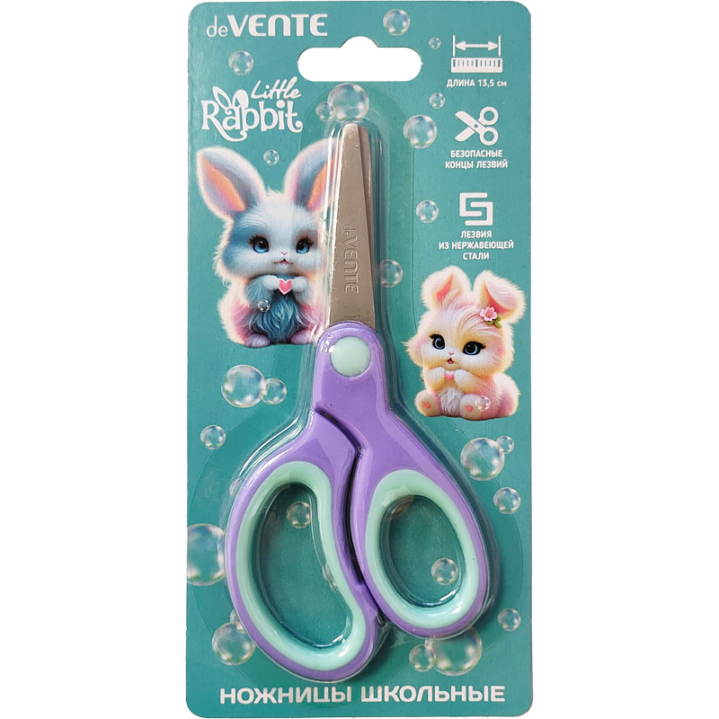 Ножницы детские devente "little rabbit" 135мм прорез.ручки
