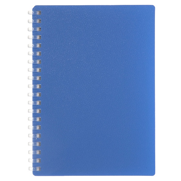 Блокнот а6+ спираль 80л. кл. "мист" синий (hatber) пласт.обл.