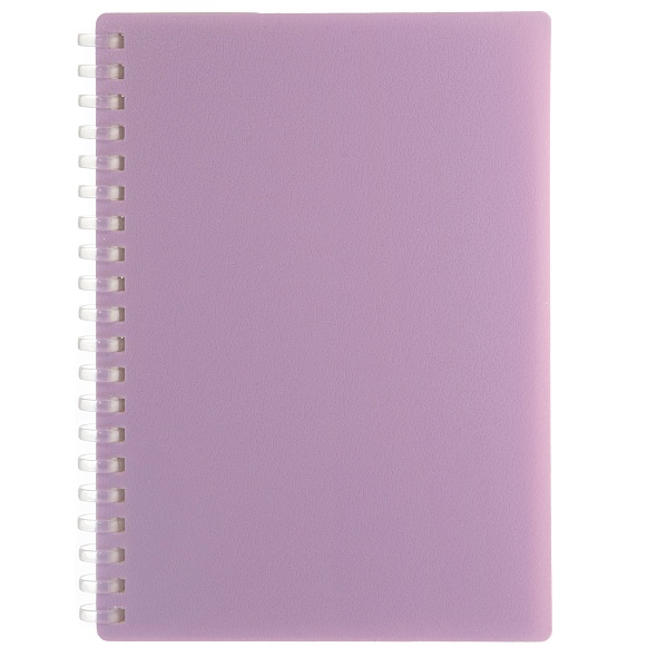 Блокнот а6+ спираль 80л. кл. "мист" фиолетовый (hatber) пласт.обл.