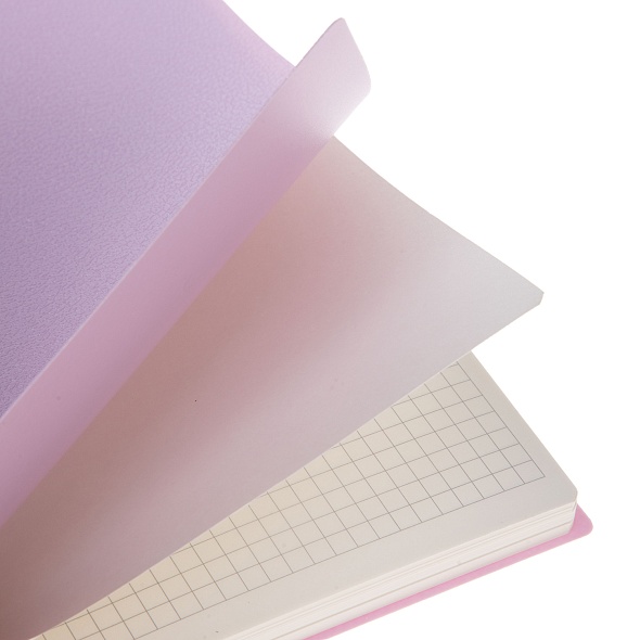 Блокнот а6+ спираль 80л. кл. "мист" фиолетовый (hatber) пласт.обл.