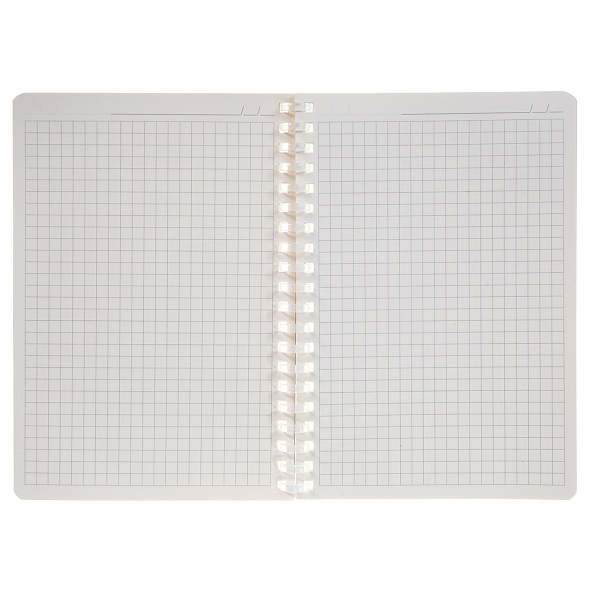 Блокнот а6+ спираль 80л. кл. "мист" фиолетовый (hatber) пласт.обл.