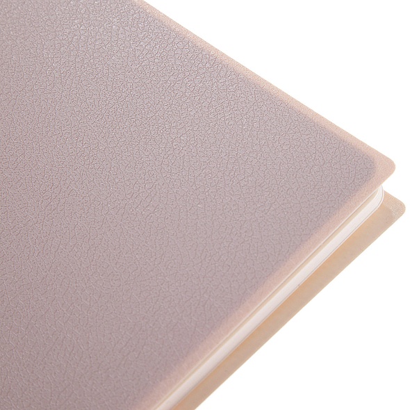 Блокнот а6+ спираль 80л. кл. "мист" бежевый (hatber) пласт.обл.