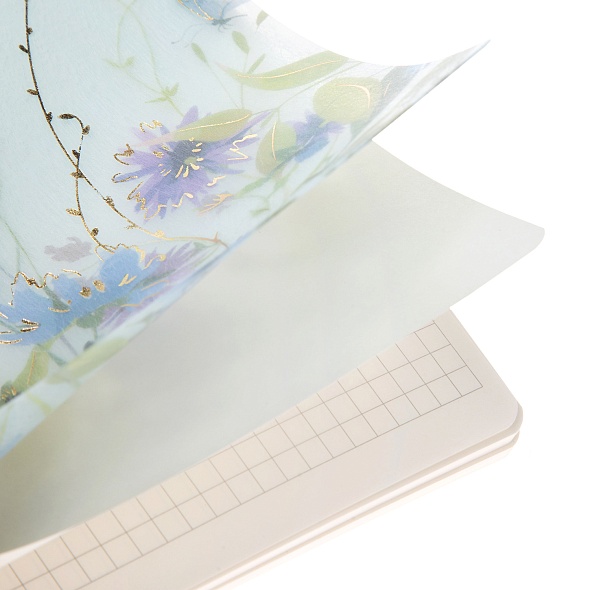 Блокнот а6+ спираль 80л. кл. "бабочки. цветы" (hatber) пласт.обл.