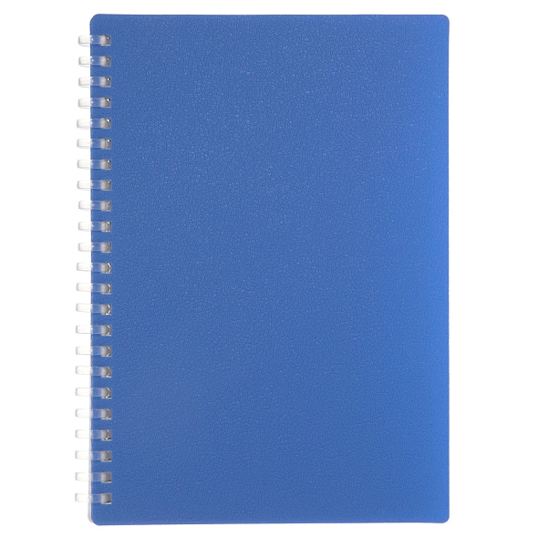Тетрадь спираль пласт.обл. 80л. кл. "мист" синяя (hatber) т/б