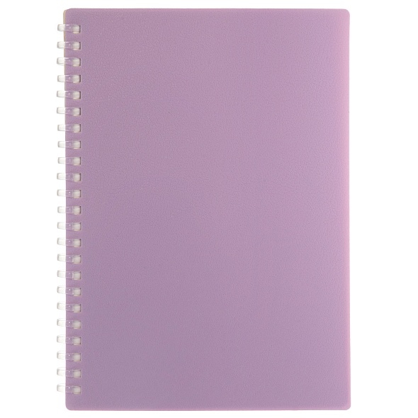Тетрадь спираль пласт.обл. 80л. кл. "мист" фиолетовая (hatber) т/б