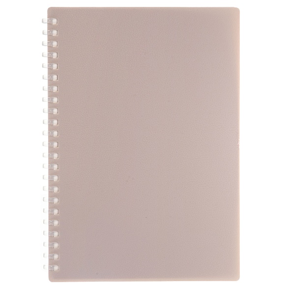 Тетрадь спираль пласт.обл. 80л. кл. "мист" бежевая (hatber) т/б