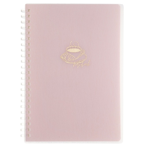 Тетрадь спираль пласт.обл. 80л. кл. "кофейные истории. чашка кофе" (hatber) т/б,тиснен.фольгой