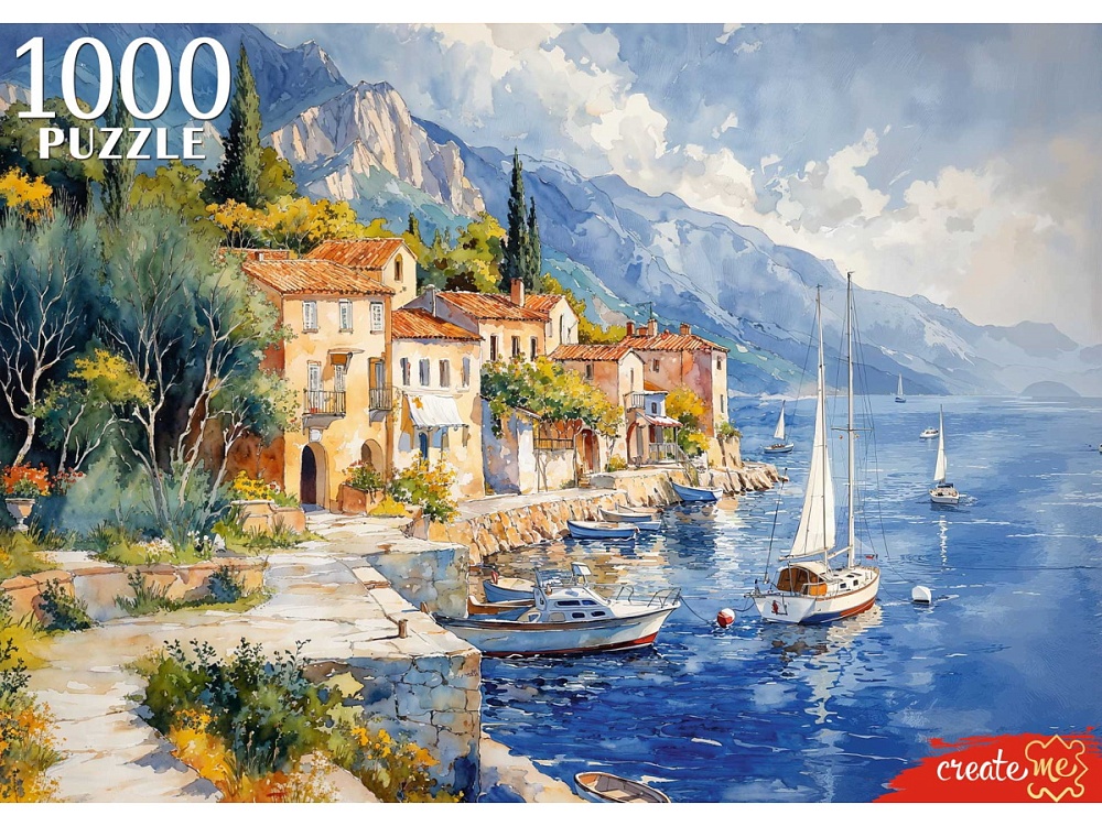 Пазлы 1000 дет. "морской пейзаж" (рыжий кот)