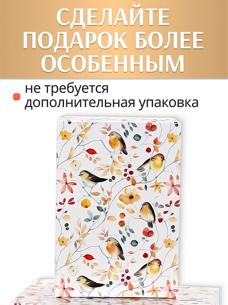 Коробка подарочная 19х12х6,5см "птички на ветке"