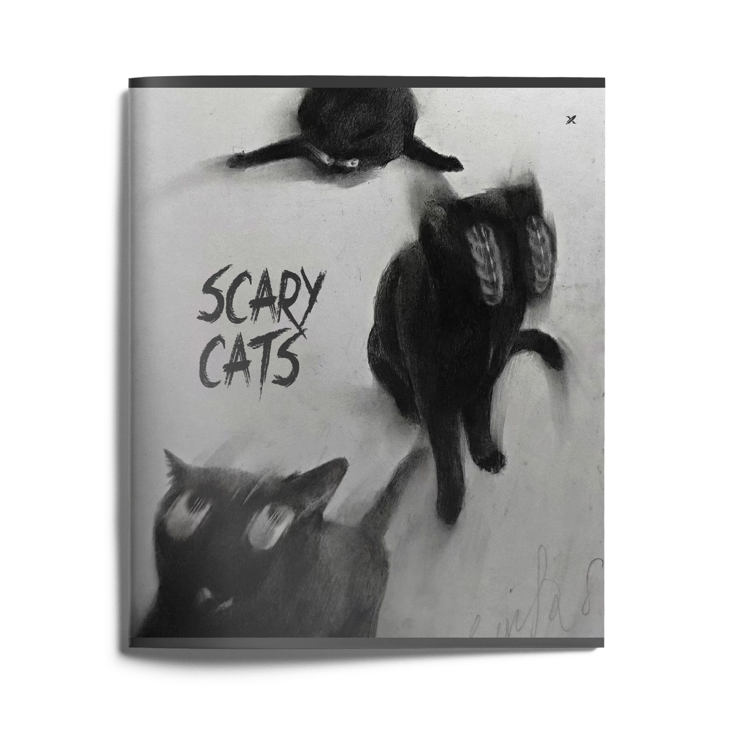 Тетрадь 48л. кл. "scary cat" (lorex) б/б,софт тач,запечатка форз.,дв.обл.,асс-т