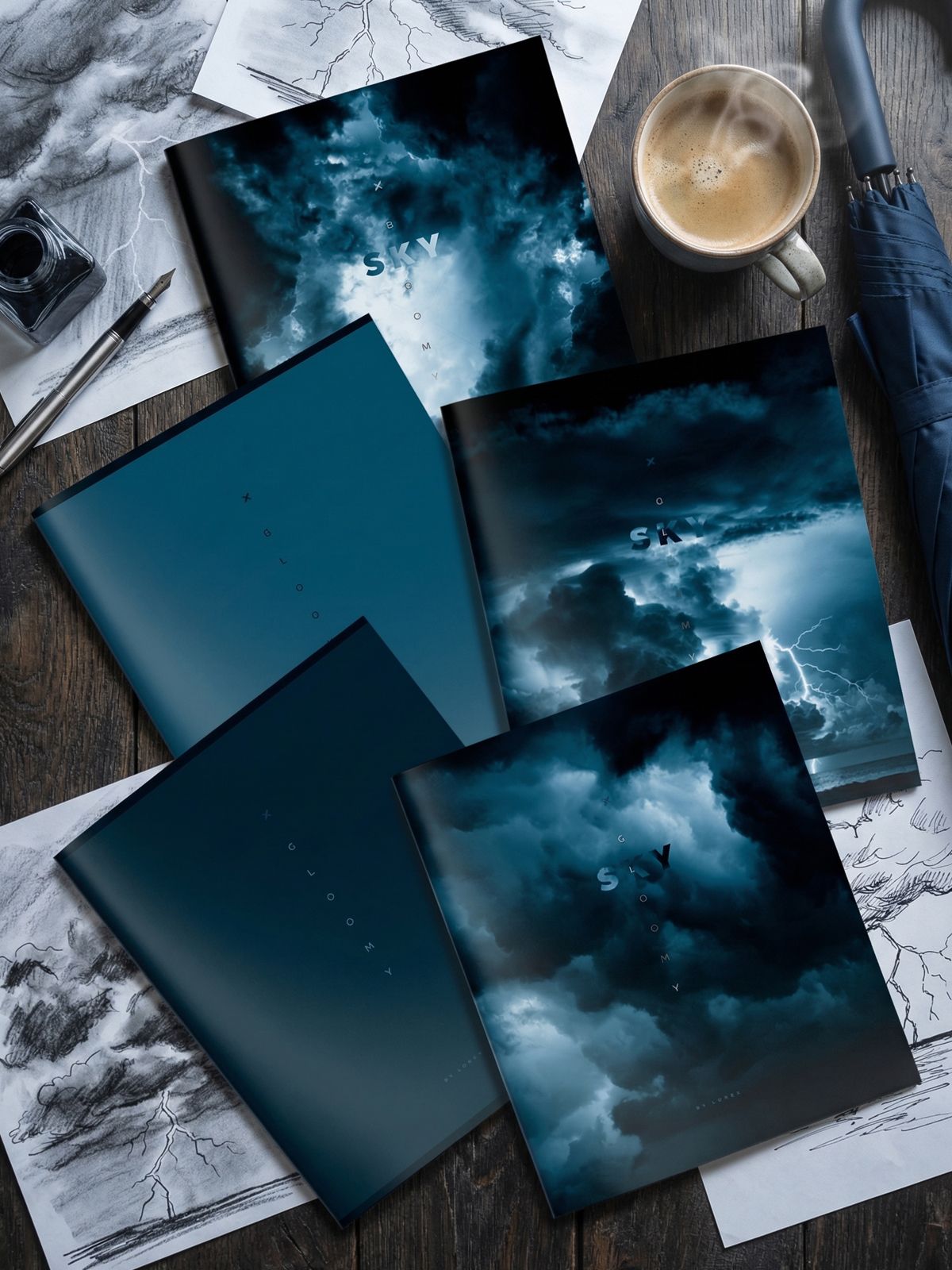 Тетрадь 48л. кл. "thunder clouds" (lorex) б/б,софт тач,запечатка форз.,дв.обл.,асс-т