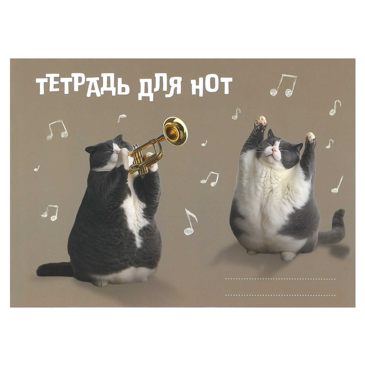 тетрадь для нот а5 16л. "кот-трубач" (феникс+) Тетрадь для нот а5 16л. "кот-трубач" (феникс+)