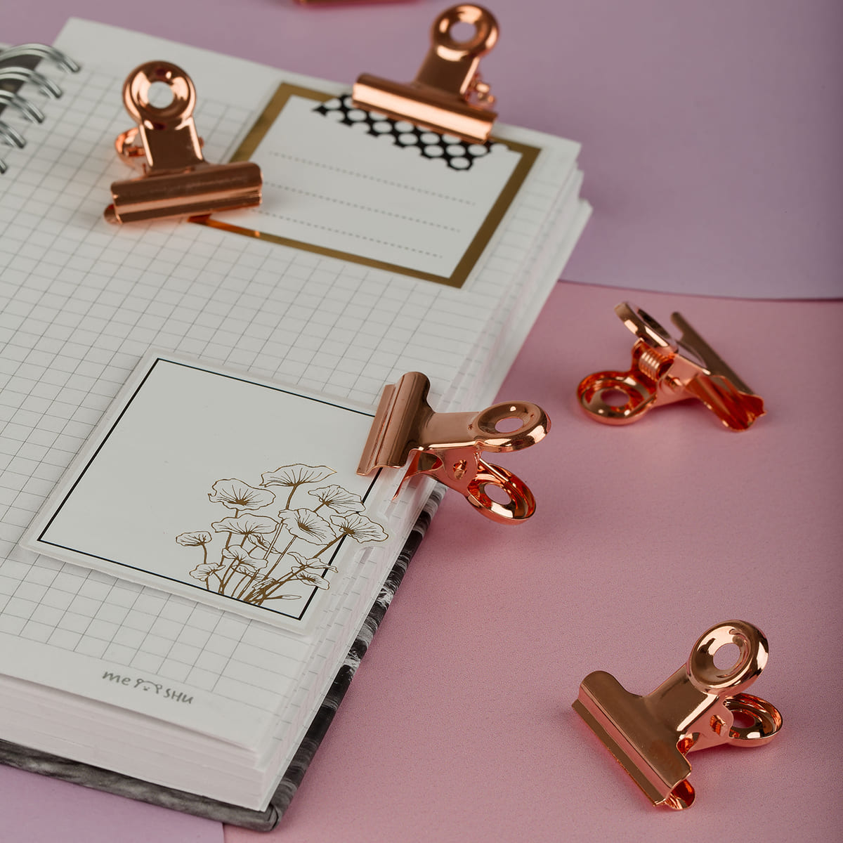 зажим-бульдог 25мм "rose gold" Зажим-бульдог 25мм "rose gold"