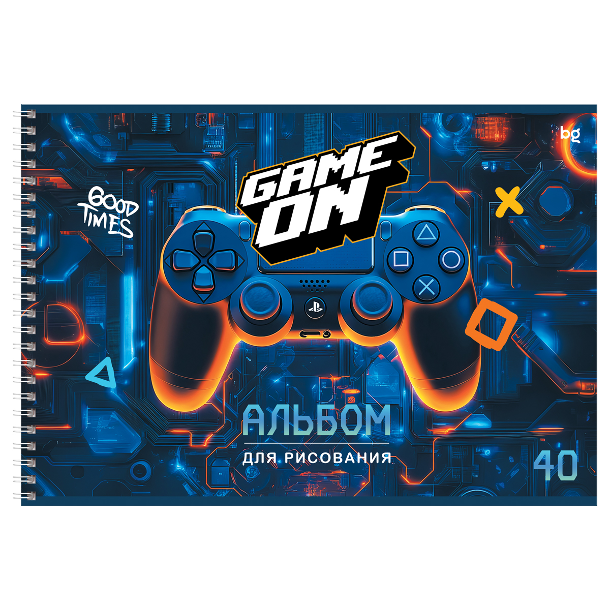 Альбом д/рис. а4 40л.гребень "продолжение игры" (bg) асс-т