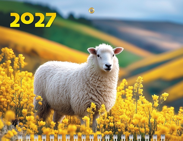 Календарь настенный 3-блочный мини 2027 "знак года" + бегунок