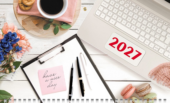 Календарь настенный 3-блочный 2027 "мой любимый офис" + бегунок