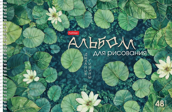 Альбом д/рис. а4 48л.спираль "дыхание тишины" (hatber) перфорац.,тиснен.,асс-т