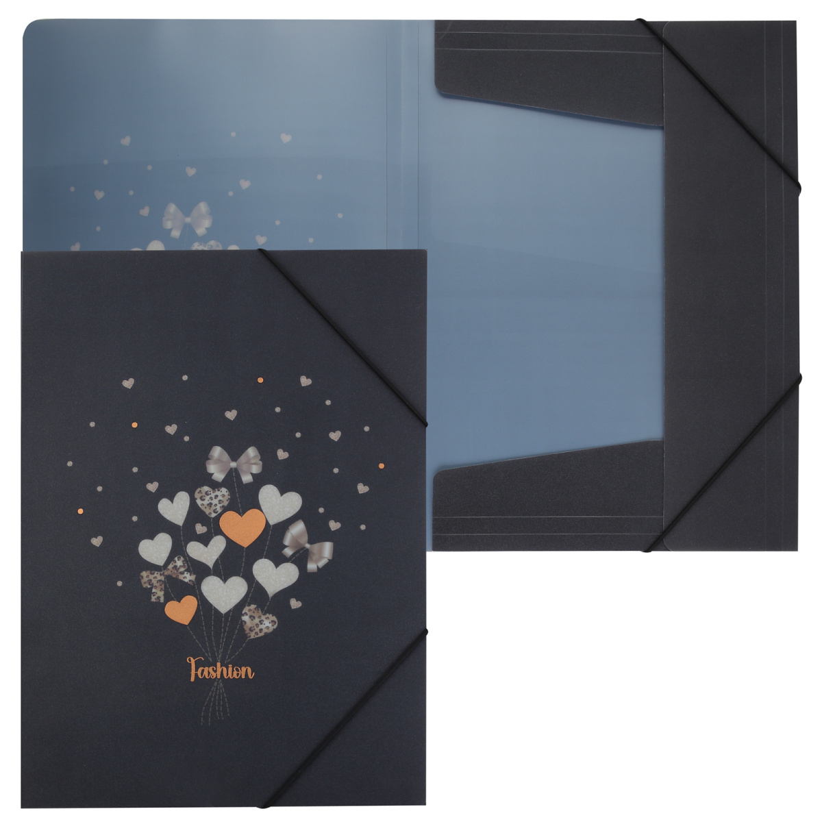 папка пласт. на резинке а4 400мкм кокос "fashion hearts" с рис. Папка пласт. на резинке а4 400мкм кокос "fashion hearts" с рис.