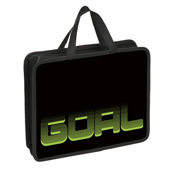 папка-портфель пласт. а4+ кокос "first goal" 26х33см на молнии с ручками Папка-портфель пласт. а4+ кокос "first goal" 26х33см на молнии с ручками
